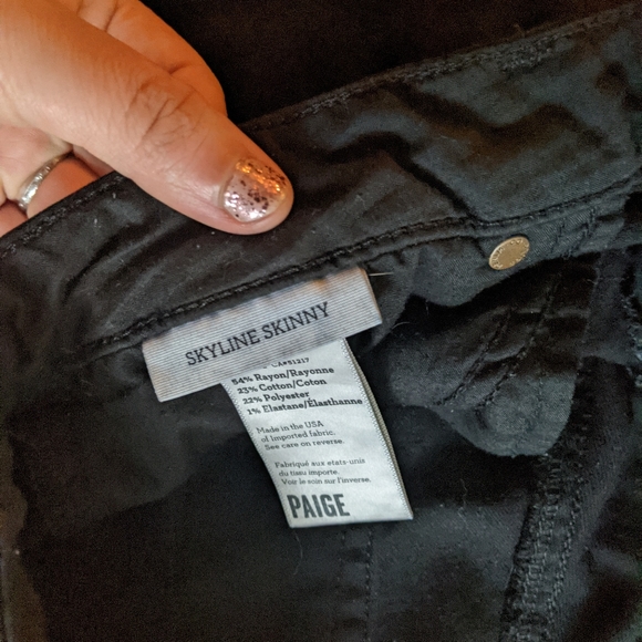 Paige skyline skinny black jeans size 32 - Picture 5 of 7